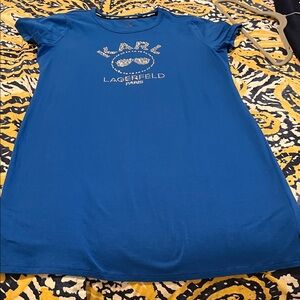 Karl Lagerfeld Paris Blue Tee Dress